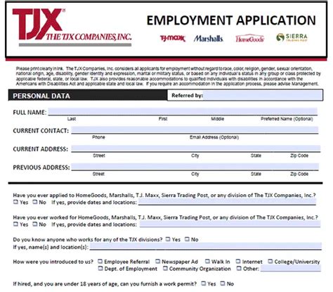 apply to work at marshalls|marshall department store job application.